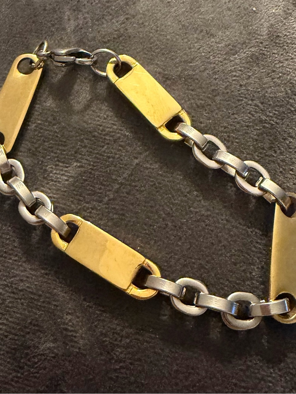 & Other Stories Two-Tone Men's Link Bracelet in Gold and Silver